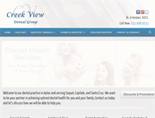 Tablet Screenshot of creekviewdentistry.com